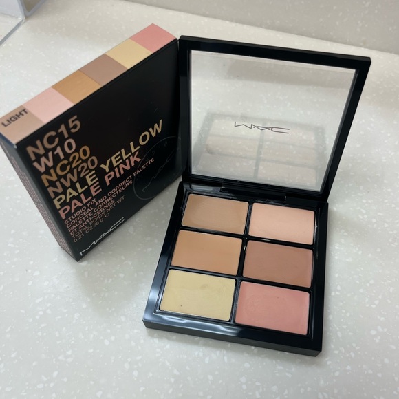 New MAC studio fix conceal & correct palate pale yellow pale pink - Picture 2 of 7